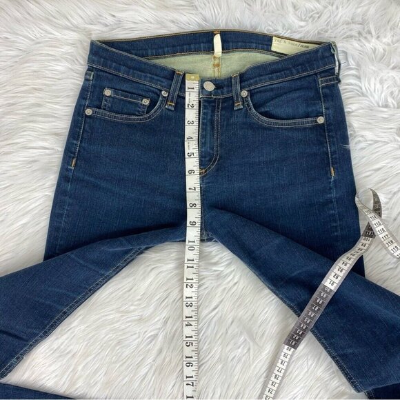 Rag & Bone Women's Blue‎ Clean Indigo Mid-Rise Skinny Denim Luxury Jeans W28/L30 - Picture 9 of 11